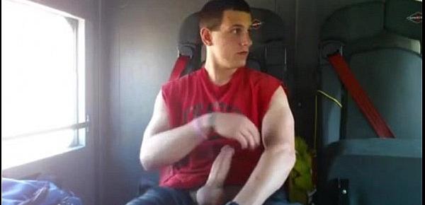  Cumming inside a fire truck